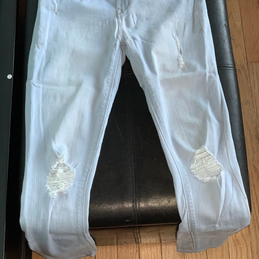 Express - stretchy midrise light wash skinny jeans